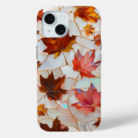 Maple Leaf Stained Glass iPhone Case