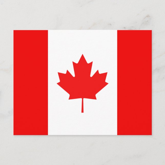 Maple Leaf Symbol Canadian Flag Postcard (Front)