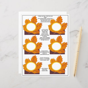 Maple Leaf Thanksgiving Name Table Place Cards