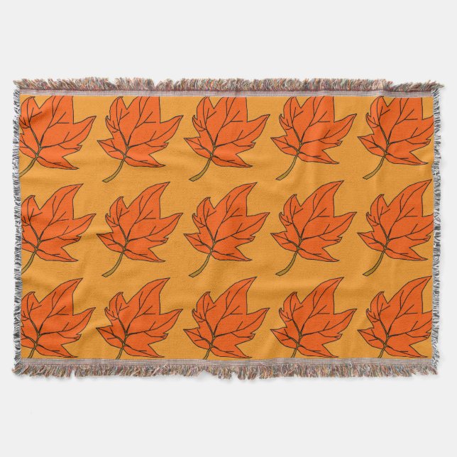 Maple leaf throw blanket (Front)