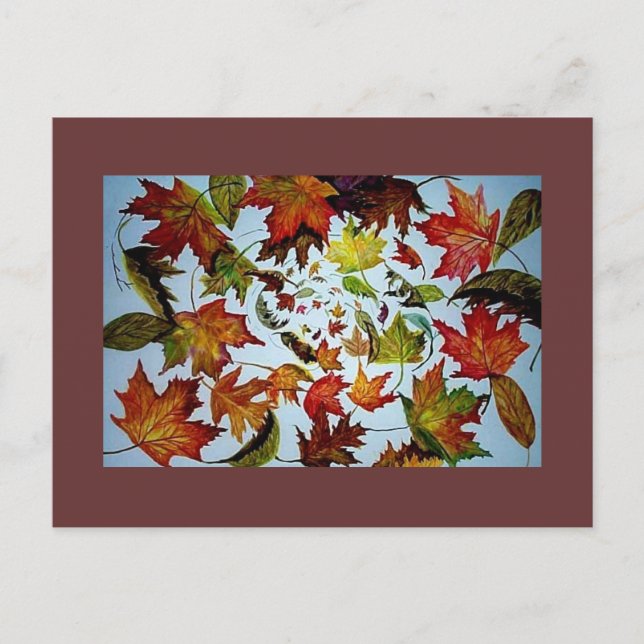 Maple Leaf Vortex painting Postcard (Front)
