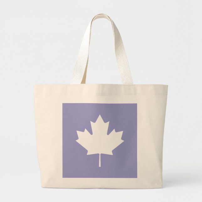 Maple Leaf  White Transp The MUSEUM Zazzle Large Tote Bag (Front)