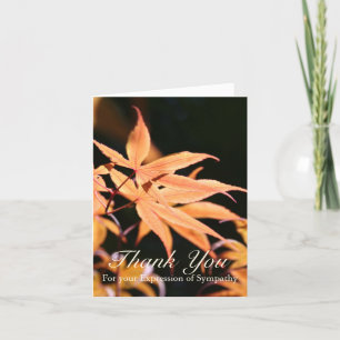 Maple Leaves 2 Sympathy Thank You Note Card