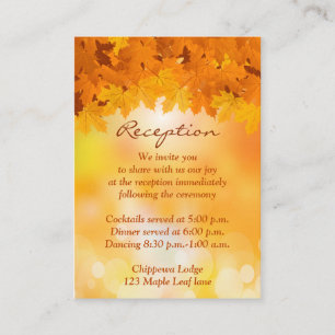 Maple Leaves Autumn Splendour Enclosure Card