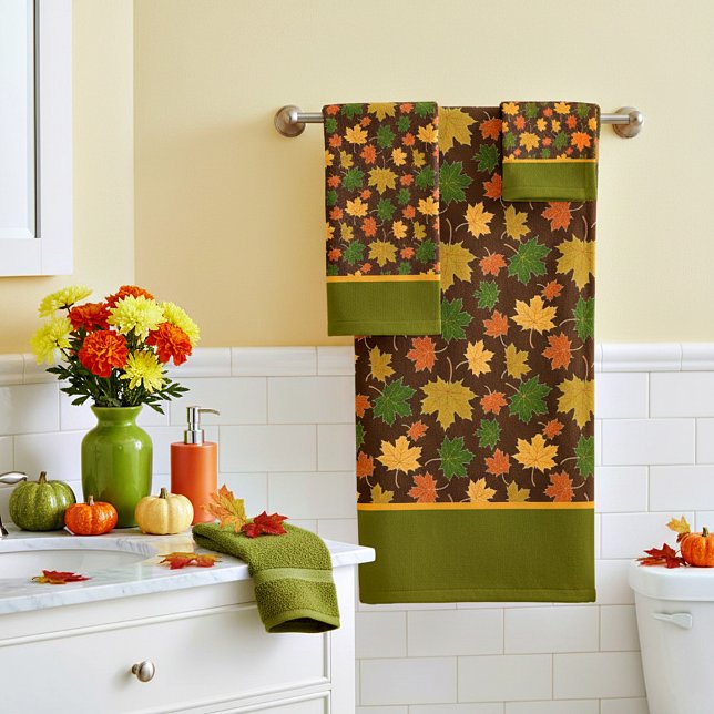Maple leaves bath towel set (Creator Uploaded)