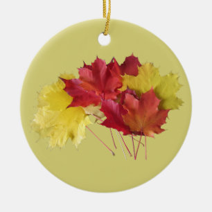 Maple Leaves Ceramic Tree Decoration