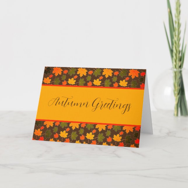 Maple leaves custom card (Front)
