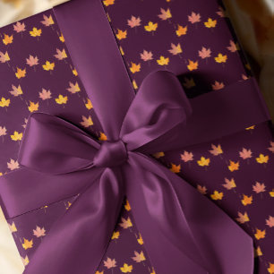 Maple Leaves Fall Baby Shower Wrapping Paper