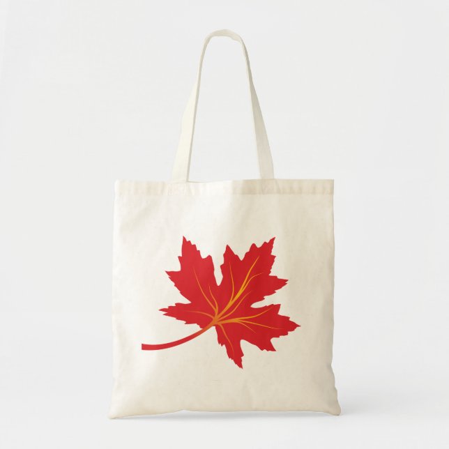 Maple leaves in fall colours custom tote bags (Front)