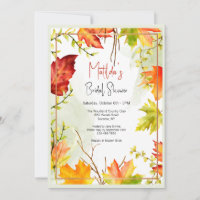 Maple Leaves Invitation