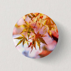 Maple Leaves Landscape Design-21355 3 Cm Round Badge