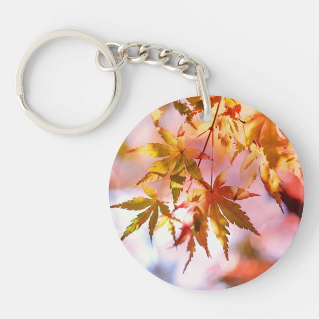 Maple Leaves Landscape Design-21355 Key Ring (Front)