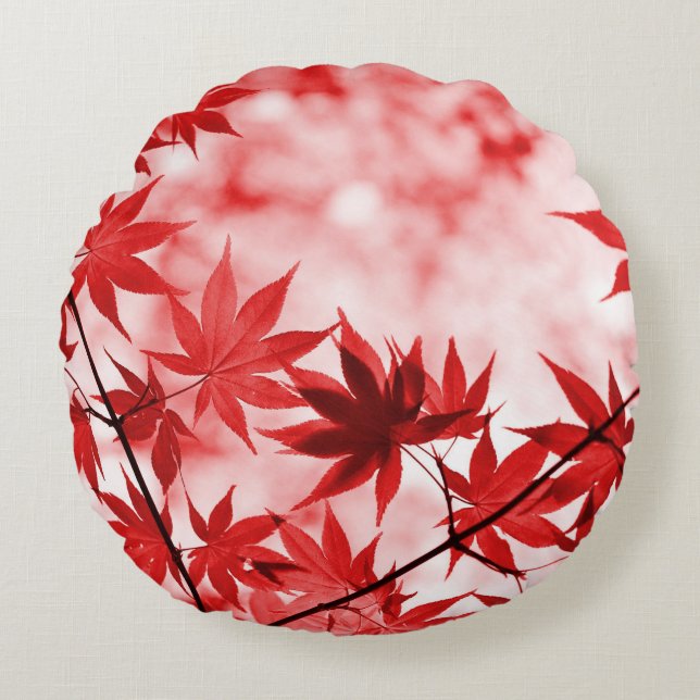 Maple Leaves Landscape Design-21355 Round Cushion (Front)
