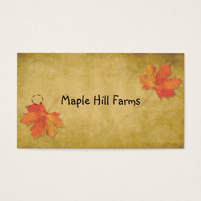 Maple Leaves Maple Syrup Hang Tag (Front)