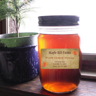Maple Leaves Maple Syrup Product Label