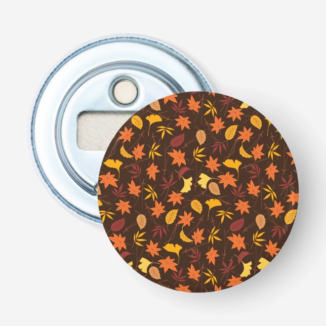 Maple Leaves Pattern-45947 Bottle Opener (Front)