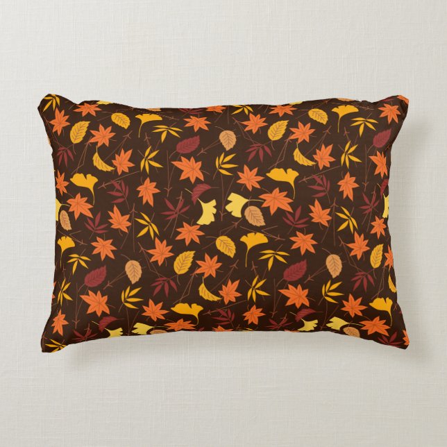 Maple Leaves Pattern-45947 Decorative Cushion (Front)