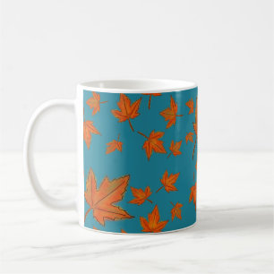 Maple Leaves Pattern Coffee Mug