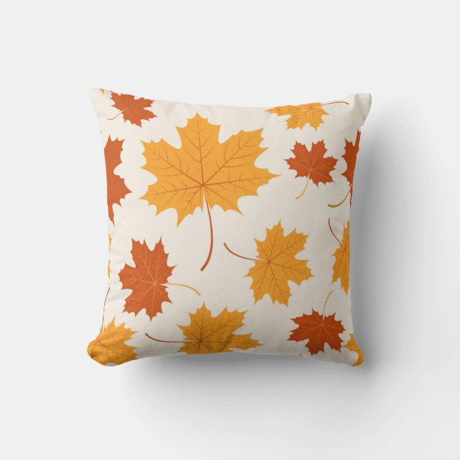 Maple Leaves Pattern Cushion (Front)