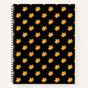 Maple leaves pattern notebook