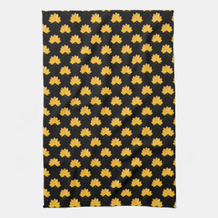 Maple leaves pattern tea towel