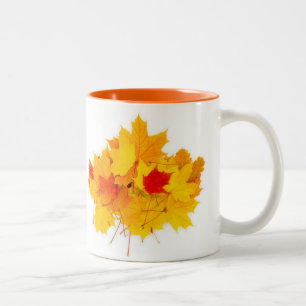 Maple leaves Two-Tone coffee mug