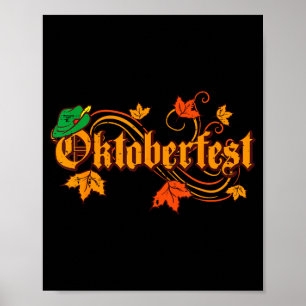 Maple leaves vintage fall autumn men women kids poster