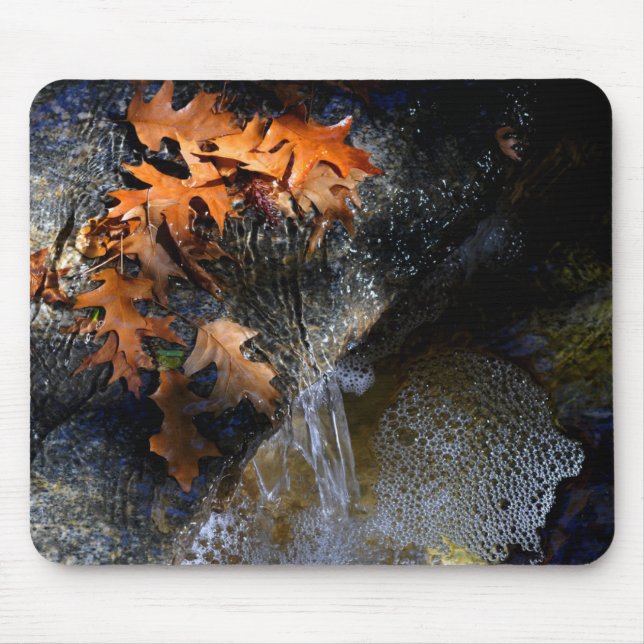 Maple Leaves, Waterfall Mouse Pad (Front)
