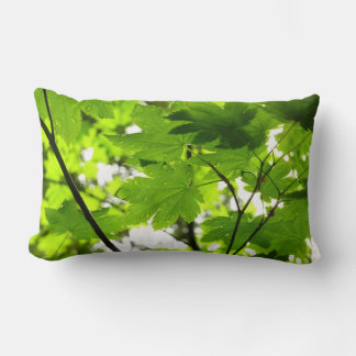 Maple Leaves with Raindrops Lumbar Cushion
