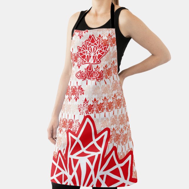 MAPLE MADE WITH TRIANGLES CANADA FLAG BY MASANSER APRON (Insitu)