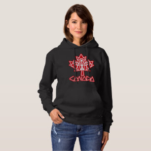 MAPLE MADE WITH TRIANGLES CANADA FLAG BY MASANSER HOODIE