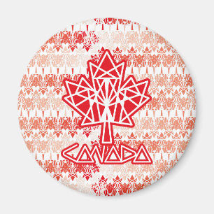 MAPLE MADE WITH TRIANGLES CANADA FLAG BY MASANSER MAGNET