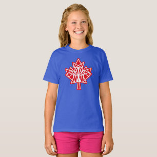 MAPLE MADE WITH TRIANGLES CANADA FLAG BY MASANSER T-Shirt