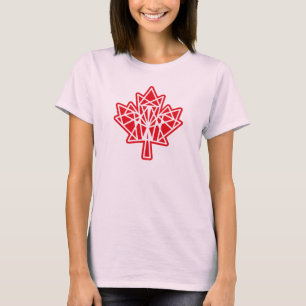 MAPLE MADE WITH TRIANGLES CANADA FLAG BY MASANSER T-Shirt