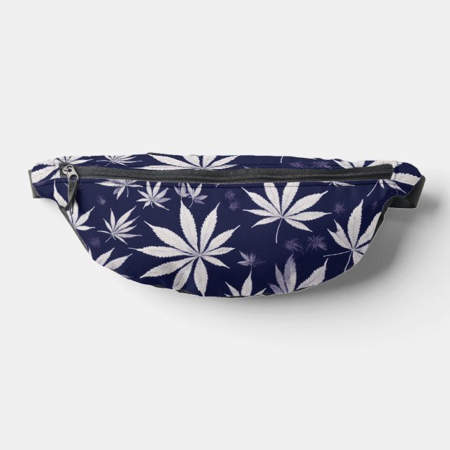 "Maple Noir: Black Colour Style with Maple Leaf De Bum Bags (Lay Down)