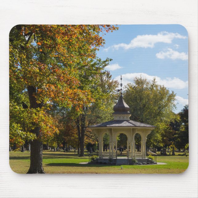 Maple Park Autumn Gazebo Mouse Pad (Front)