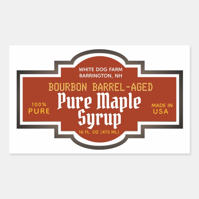 Maple Syrup Barrel Aged Old Style Label (Front)