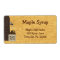 Maple Syrup Business Label Product Label