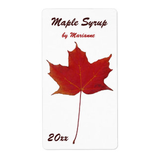 Maple syrup canning label