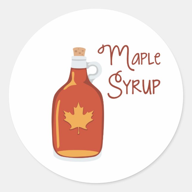 Maple Syrup Classic Round Sticker (Front)