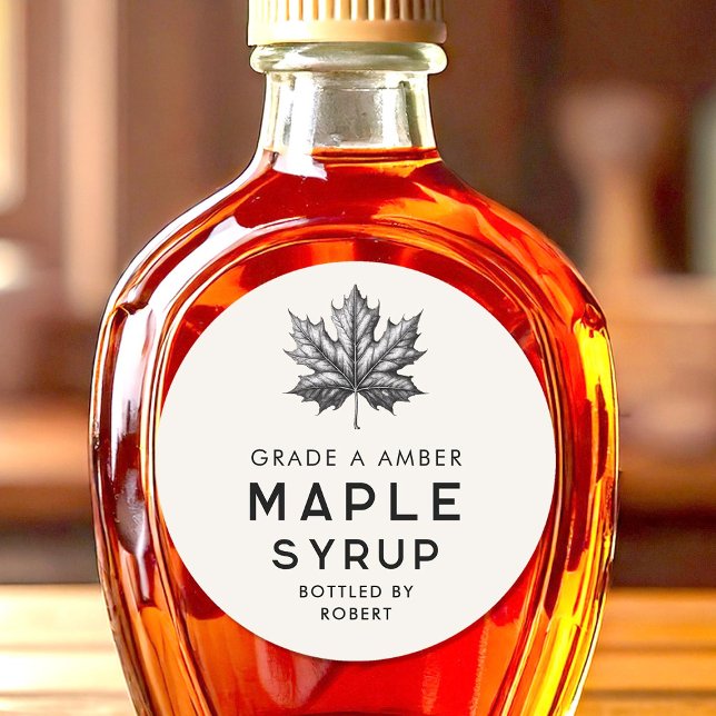 Maple syrup  classic round sticker (Creator Uploaded)