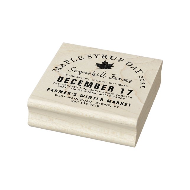 Maple Syrup Day Promotional Event Gift Tag Stamp (Stamp)