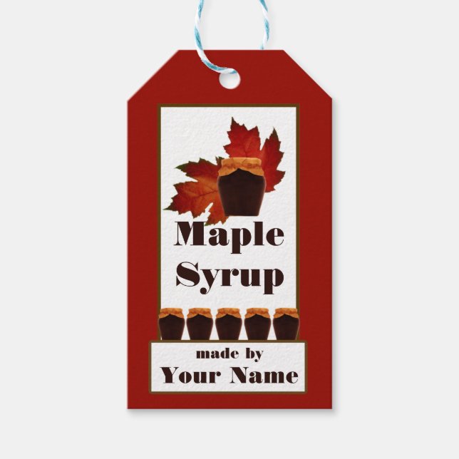 Maple Syrup Gift Tags (Front)