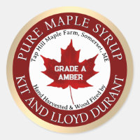 Maple Syrup Hand Harvested Wood Fired Red Leaf