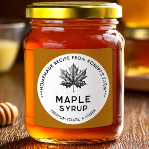 Maple syrup homemade recipe square sticker