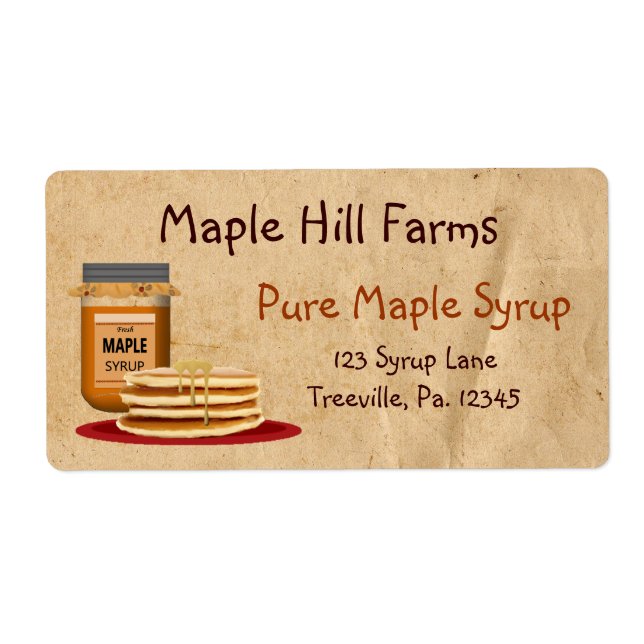Maple Syrup Label (Front)