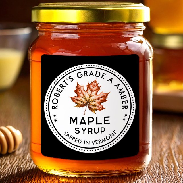Maple syrup label for homemade recipe (Creator Uploaded)