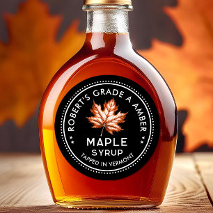 Maple syrup label for homemade recipe
