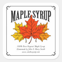 Maple syrup label.