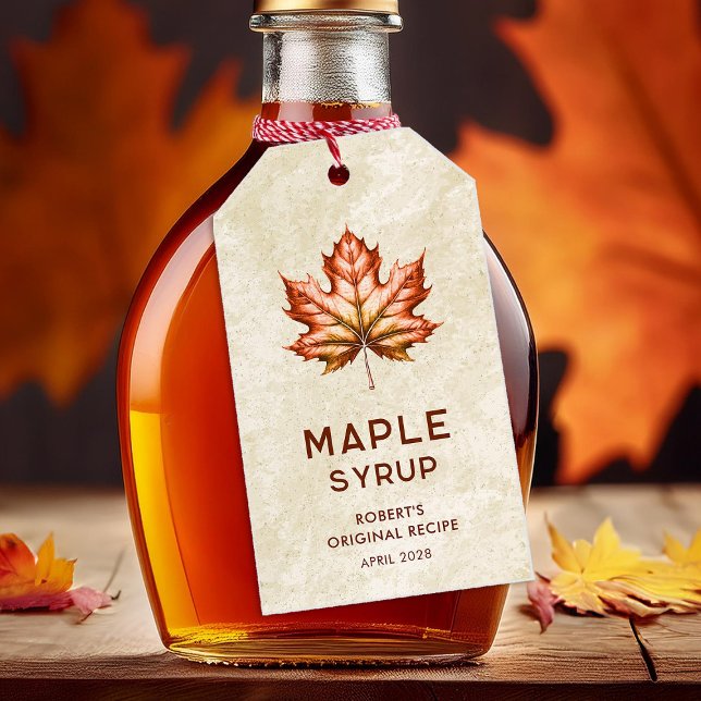 Maple syrup label with leaf (Creator Uploaded)